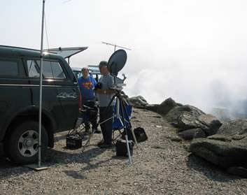 Henry and Larry on the top of Mt Washington.